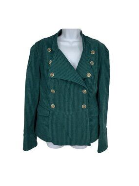 CABI Corduroy Lennon Blazer Jacket Double Breasted Cotton Blend Women’s Size L